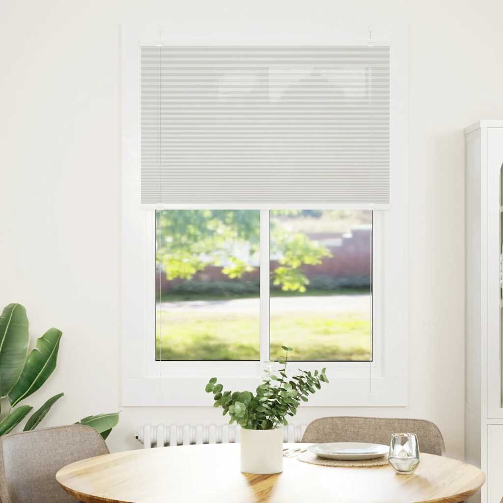 vidaXL Плисирана щора Светло сиво 100x150 cm Ширина на плата 994 cm