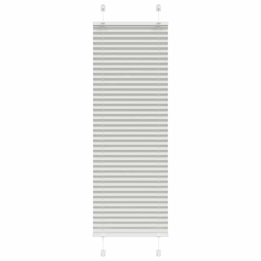 vidaXL Плисирана щора Светло сиво 45x100 cm Ширина на плата 444 cm