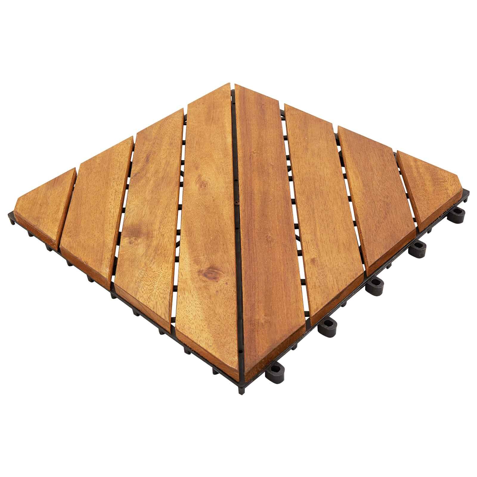 vidaXL Плочка за decking 20 бр. Кафяво 30 x 30 cm Дърво от Акация