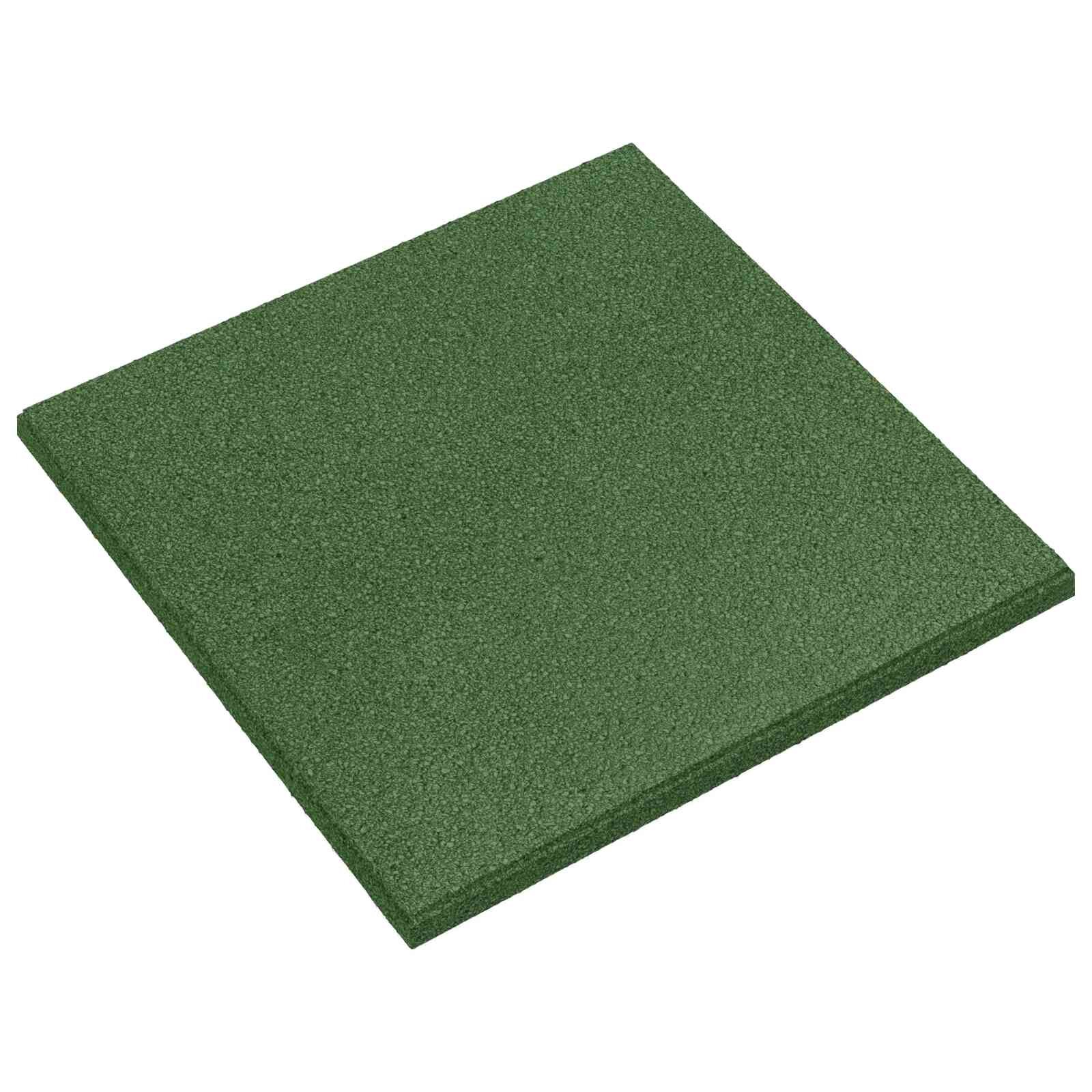 vidaXL Плочки за защита при падане 18 бр. Зелено 50 x 50 cm Каучук