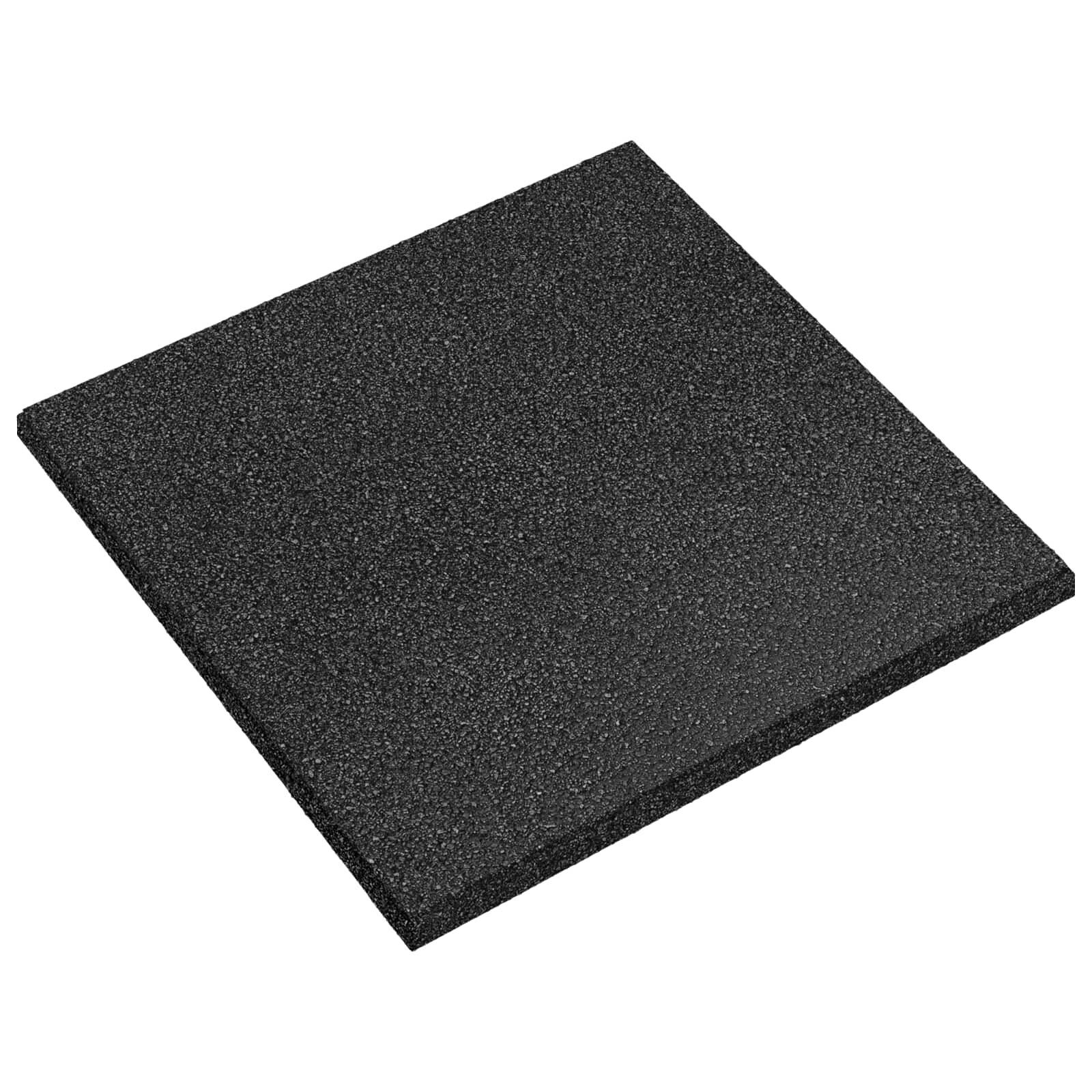 vidaXL Плочки за защита при падане 6 бр. Черно 50 x 50 cm Каучук