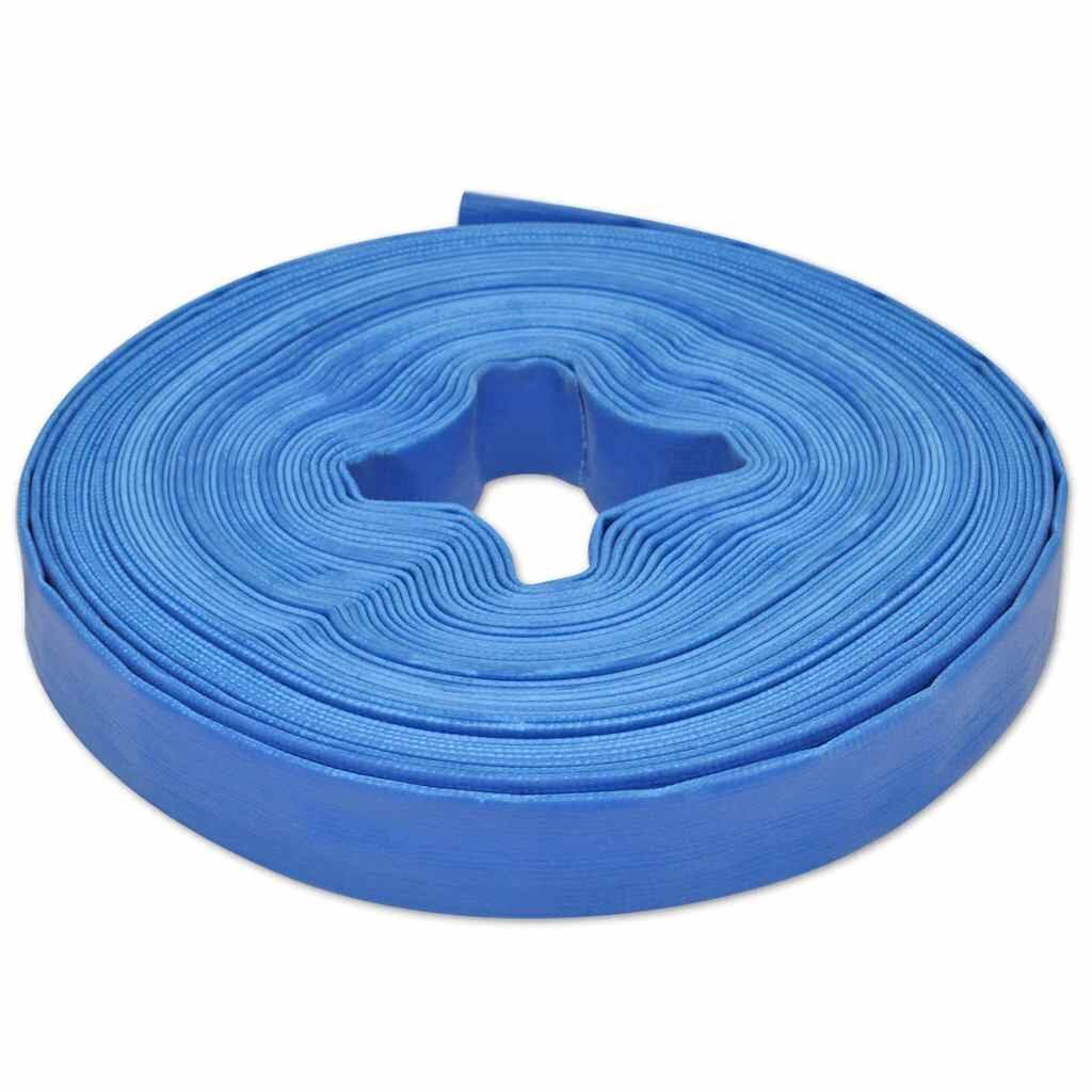 vidaXL Плосък маркуч 25 м 1" PVC за доставка на вода