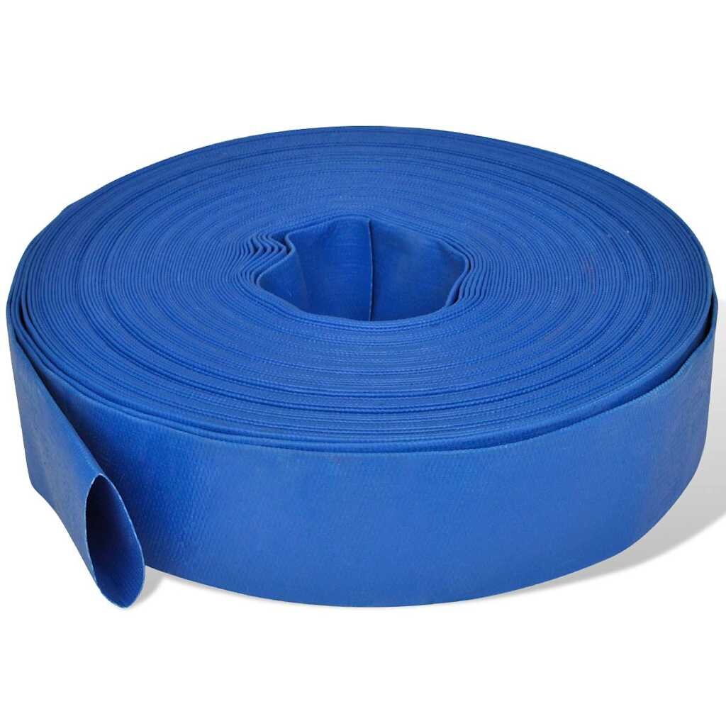 vidaXL Плосък маркуч 50 м 2" PVC за доставка на вода