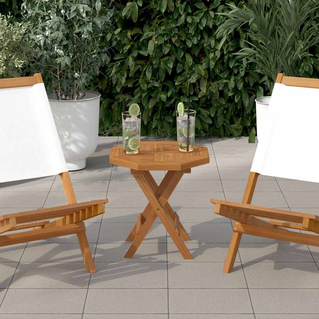 vidaXL Плот за маса 40x40x25 см осмоъгълен масивен бук