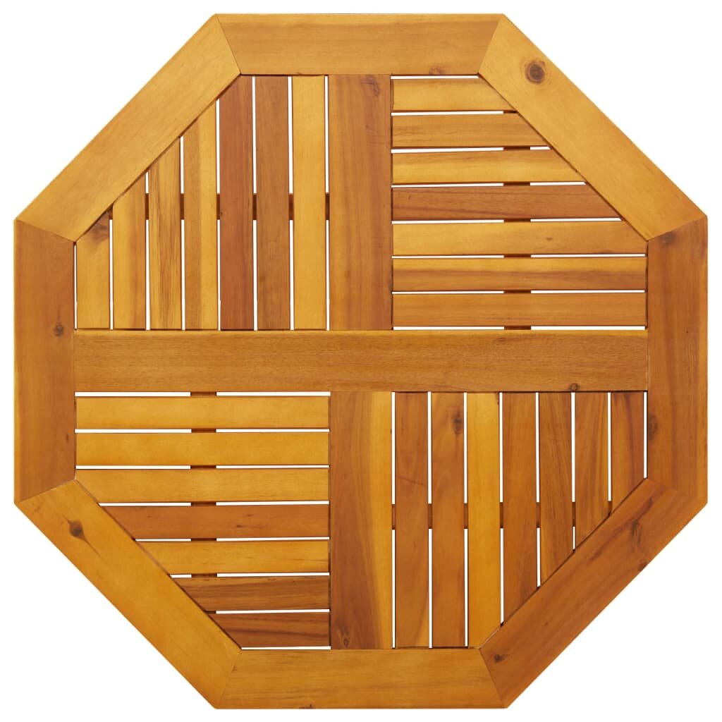 vidaXL Плот за маса 80x80x22 см осмоъгълен масивна дървесина акация