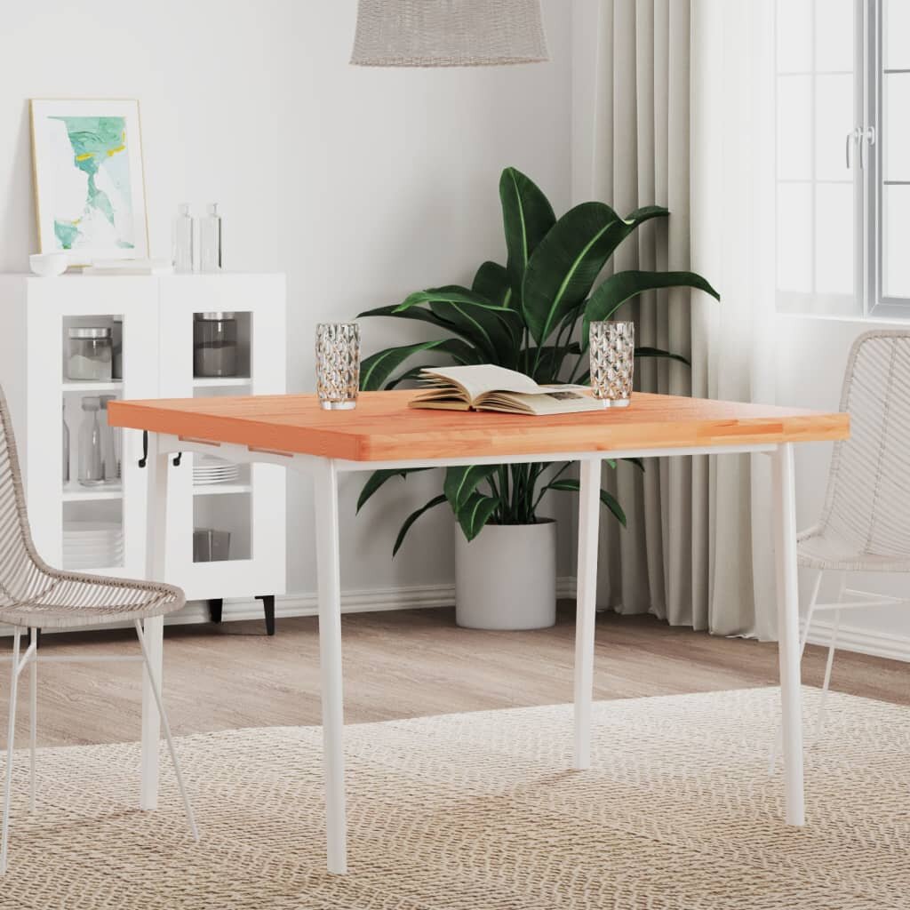 vidaXL Плот за маса 90x90x4 см квадратен масивен бук