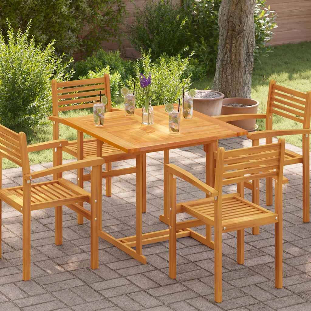 vidaXL Плот за маса тиково дърво масив квадратен 90x90x25 см