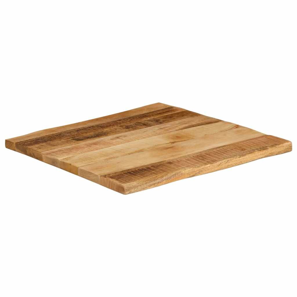 vidaXL Плот за маса жив ръб 40x40x25 см масивно дърво грубо манго