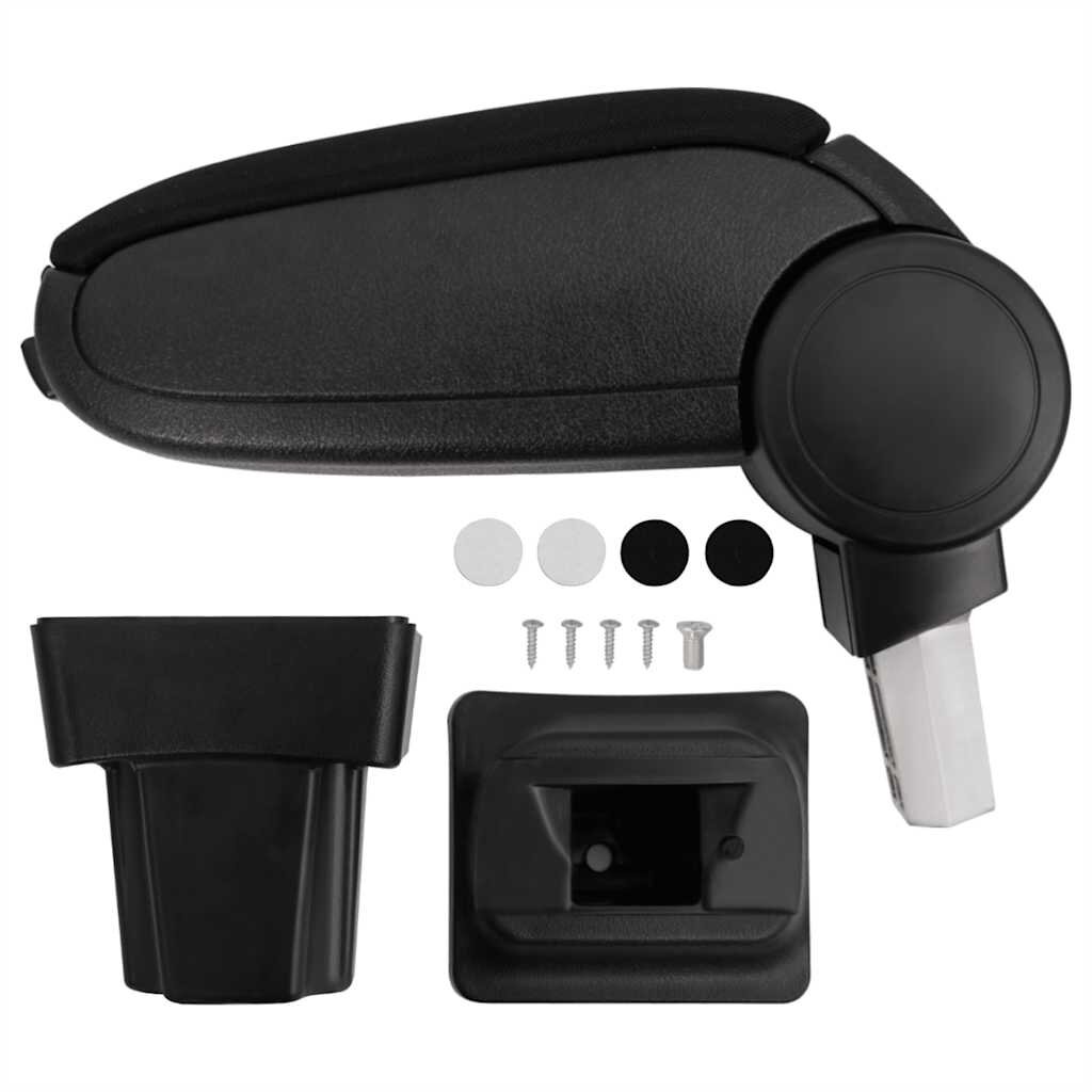 vidaXL Подлакътник за кола черен 115x32x(30-50) см ABS