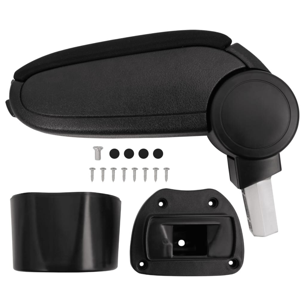 vidaXL Подлакътник за кола черен 145x315x(30-48) см ABS