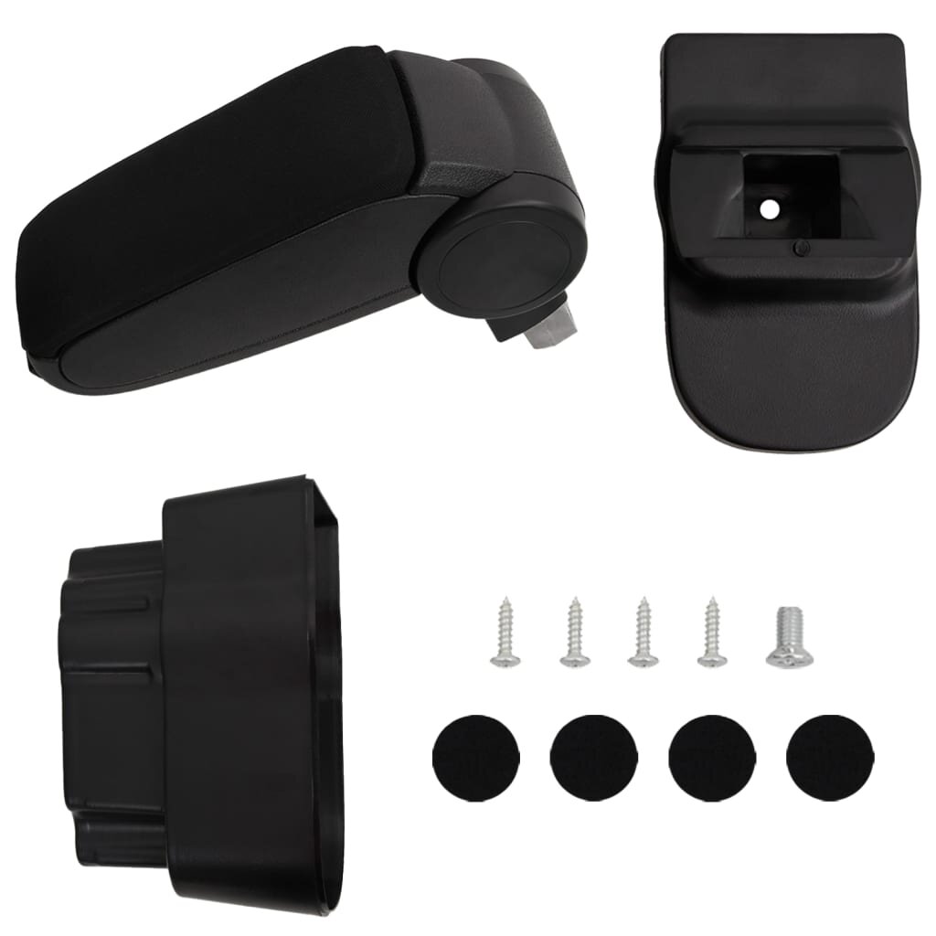 vidaXL Подлакътник за кола за OPEL CORSA D (2007-2014) черен 12x37x(31-48) см ABS