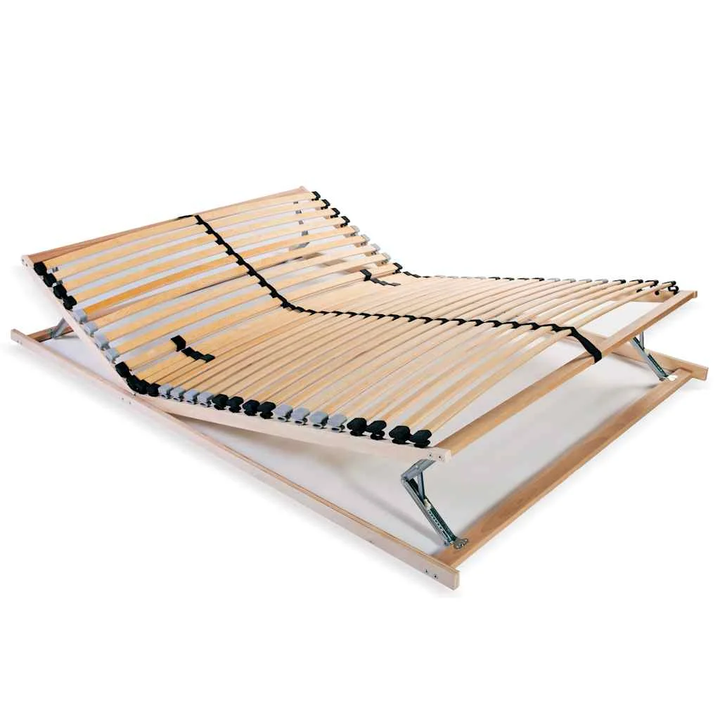 vidaXL Подматрачна рамка с 28 ламела 7 зони 140x200 см