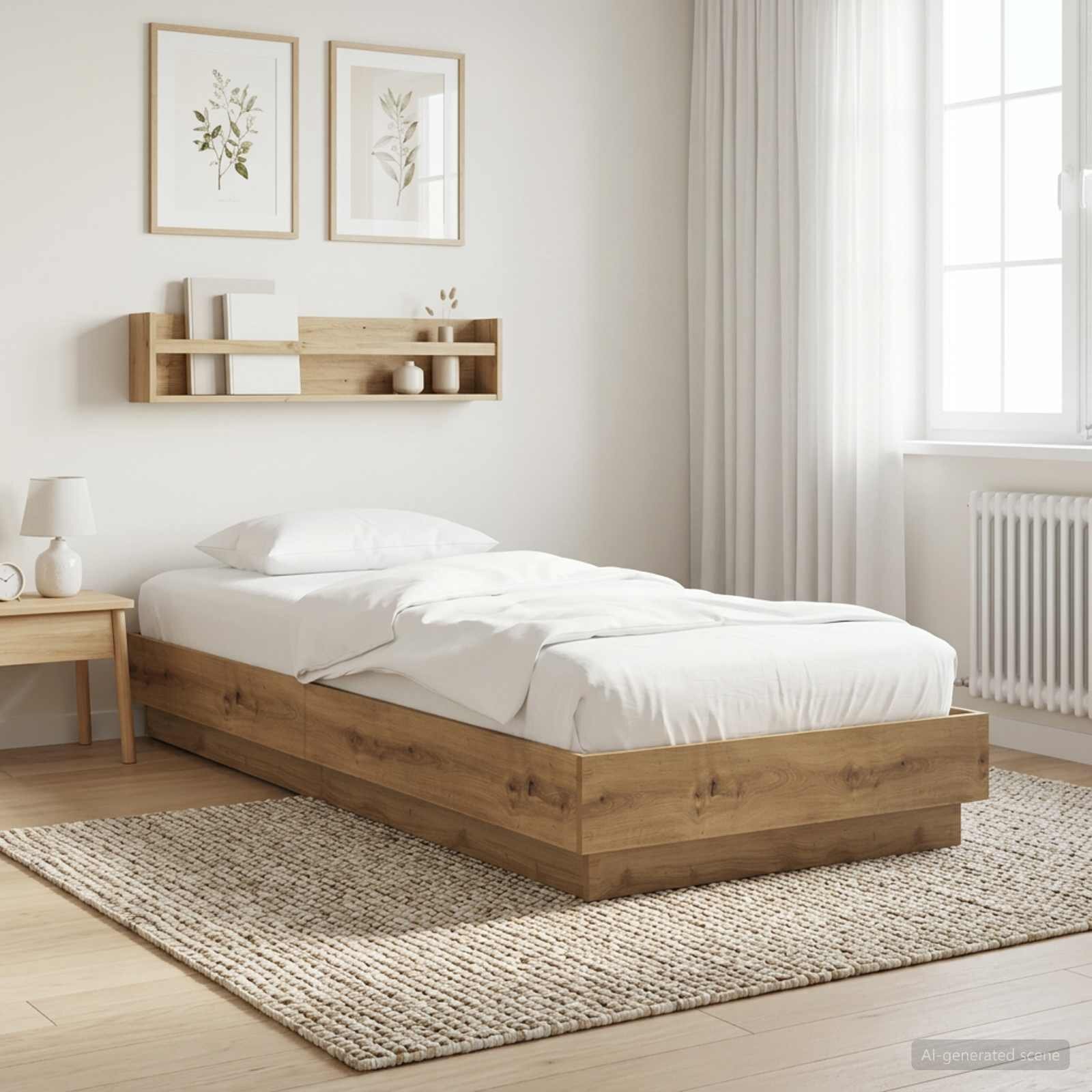 vidaXL Подматрачно легло Дъб артизан 80 x 200 cm Инженерна дървесина