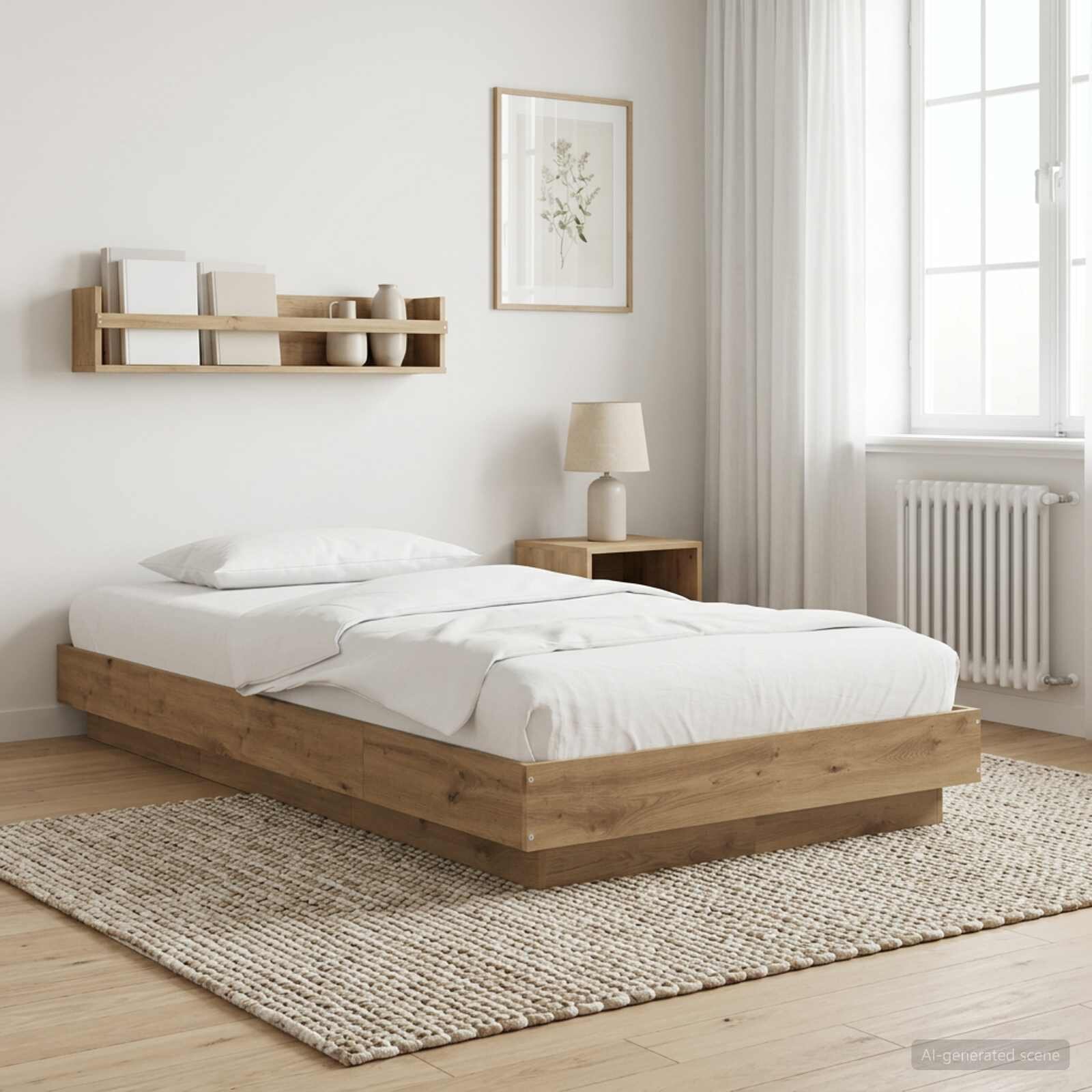 vidaXL Подматрачно легло Дъб артизан 80 x 210 cm Инженерна дървесина
