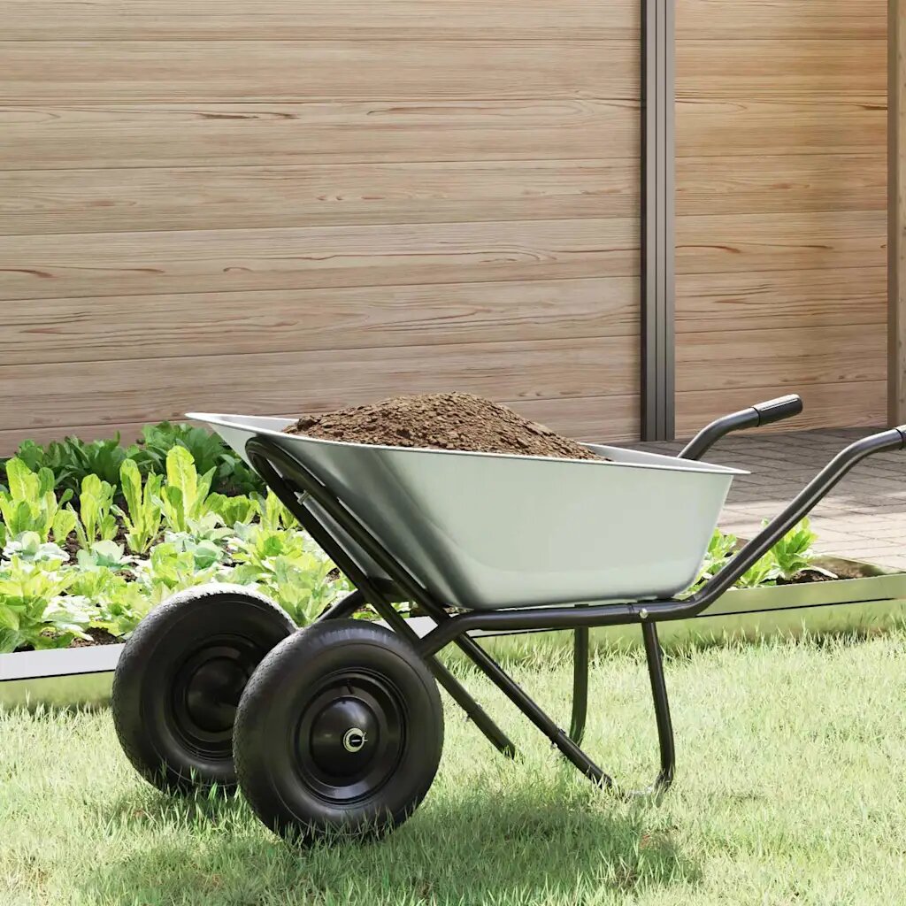 vidaXL Подмяна на чиния за количка Сребристо 88 x 60 x 32 см