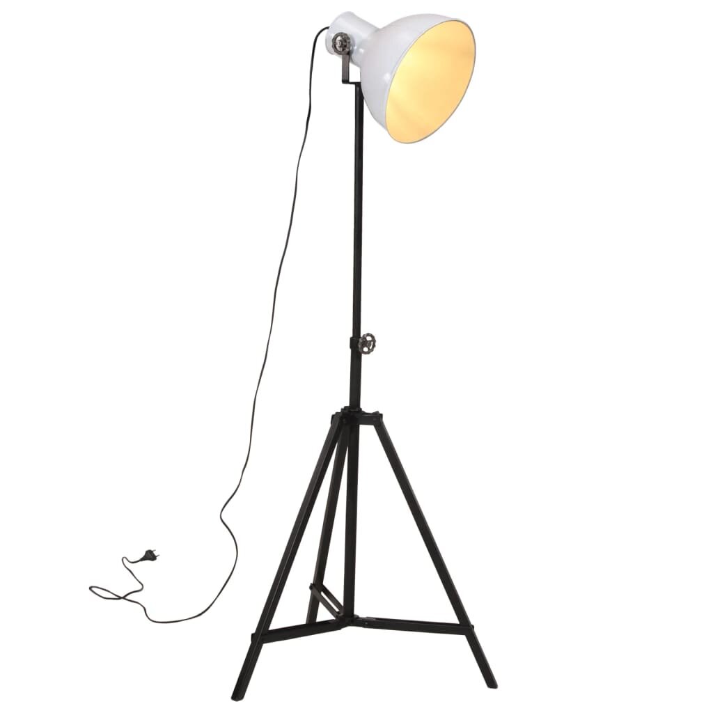 vidaXL Подова лампа 25 W бяла 61x61x90/150 см E27