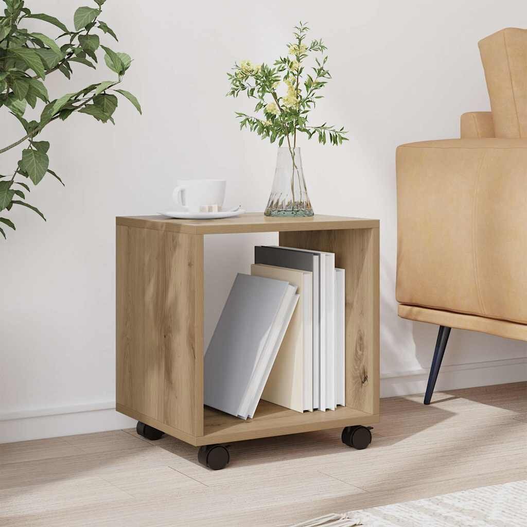 vidaXL Подвижен шкаф дъб артизан 37x33x425 см инженерно дърво
