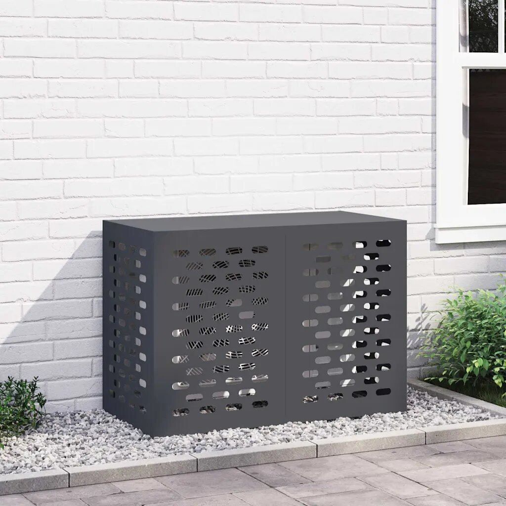vidaXL Покритие за климатик Антрацит 100 x 50 x 70 cm