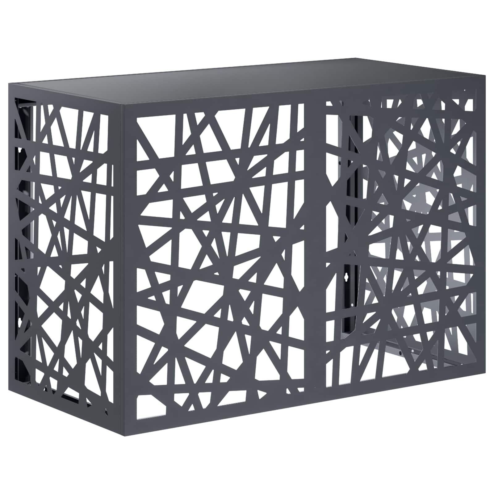 vidaXL Покритие за климатик Антрацит 100 x 50 x 70 cm Стомана