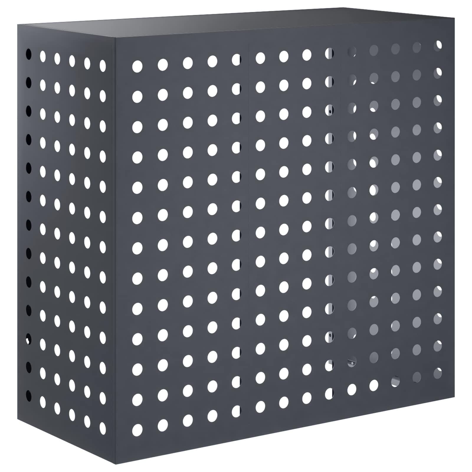 vidaXL Покритие за климатик Антрацит 110 x 50 x 105 см Стомана