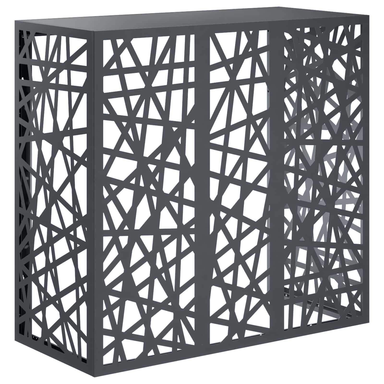 vidaXL Покритие за климатик Антрацит 110 x 50 x 105 см Стомана