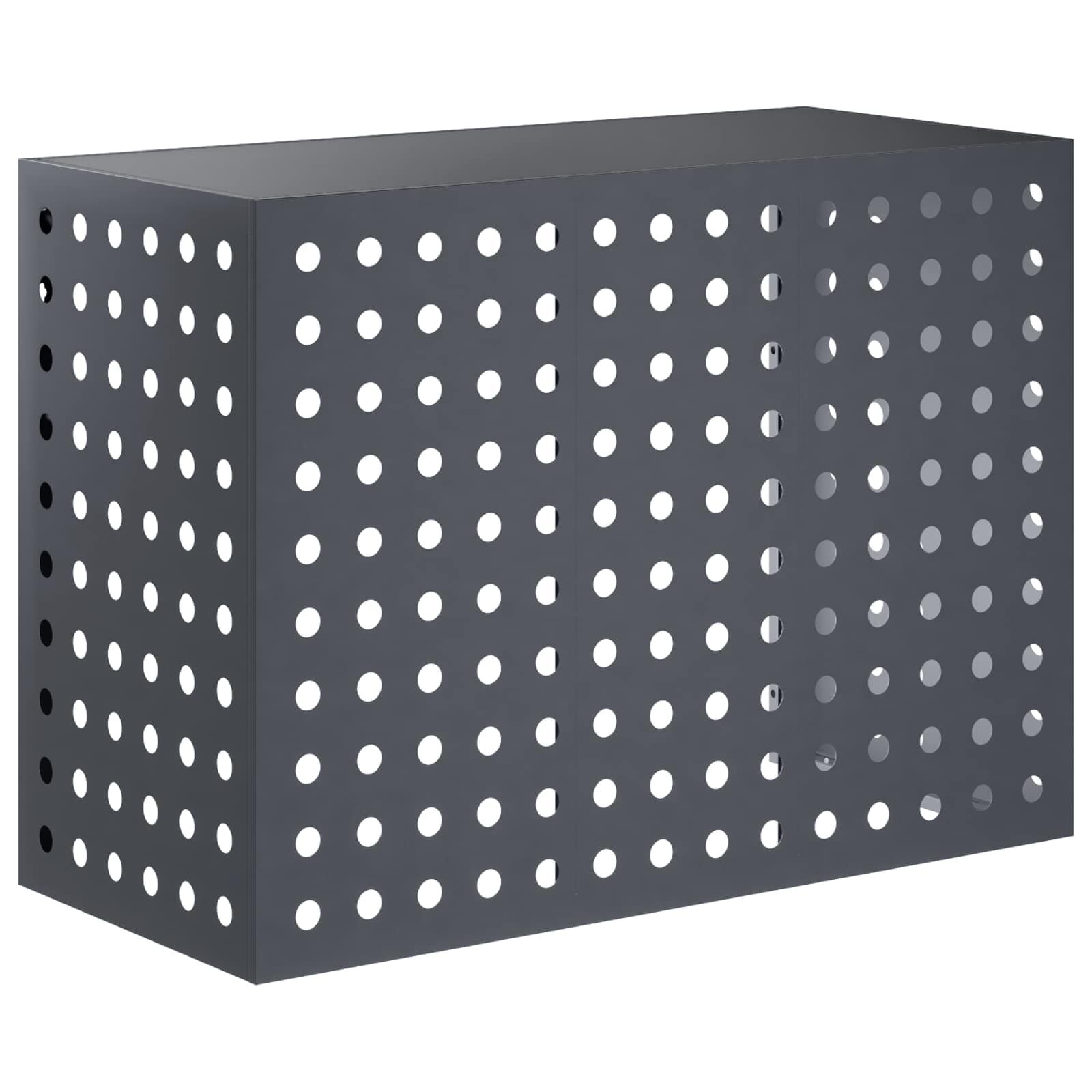 vidaXL Покритие за климатик Антрацит 110 x 50 x 80 cm Стомана