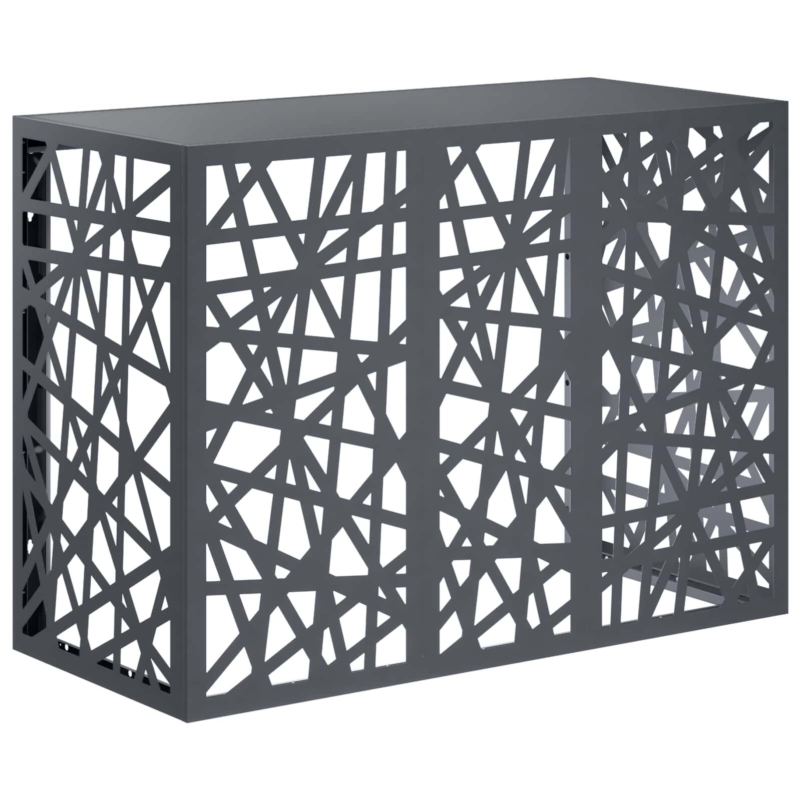 vidaXL Покритие за климатик Антрацит 110 x 50 x 80 cm Стомана