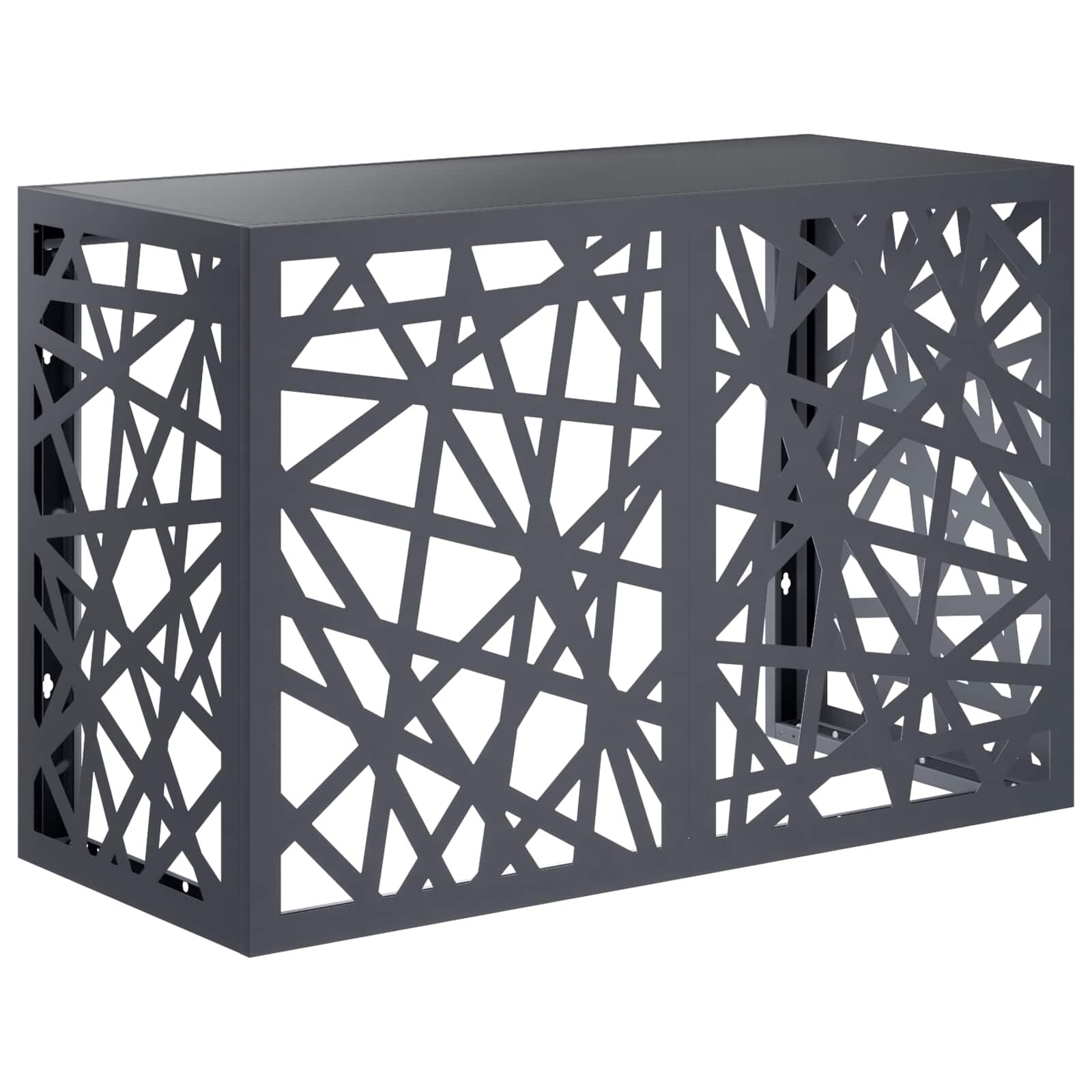 vidaXL Покритие за климатик Антрацит 90 x 40 x 60 см Стомана