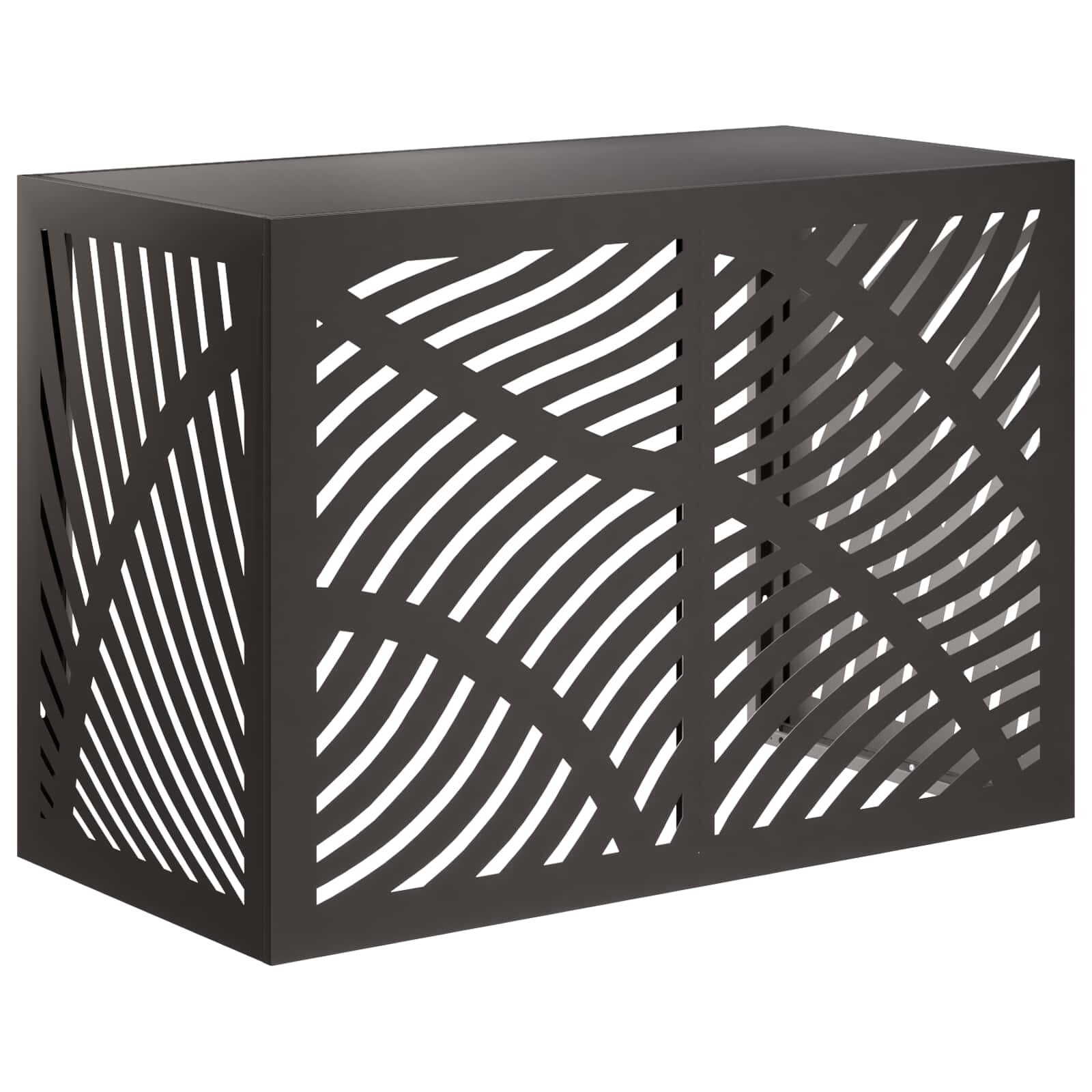 vidaXL Покритие за климатик Черно 100 x 50 x 70 cm Стомана