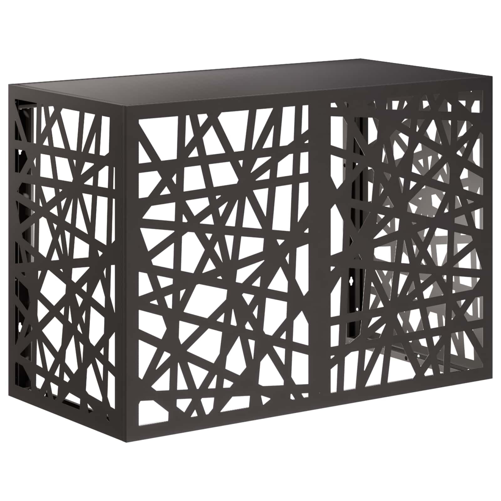 vidaXL Покритие за климатик Черно 100 x 50 x 70 cm Стомана
