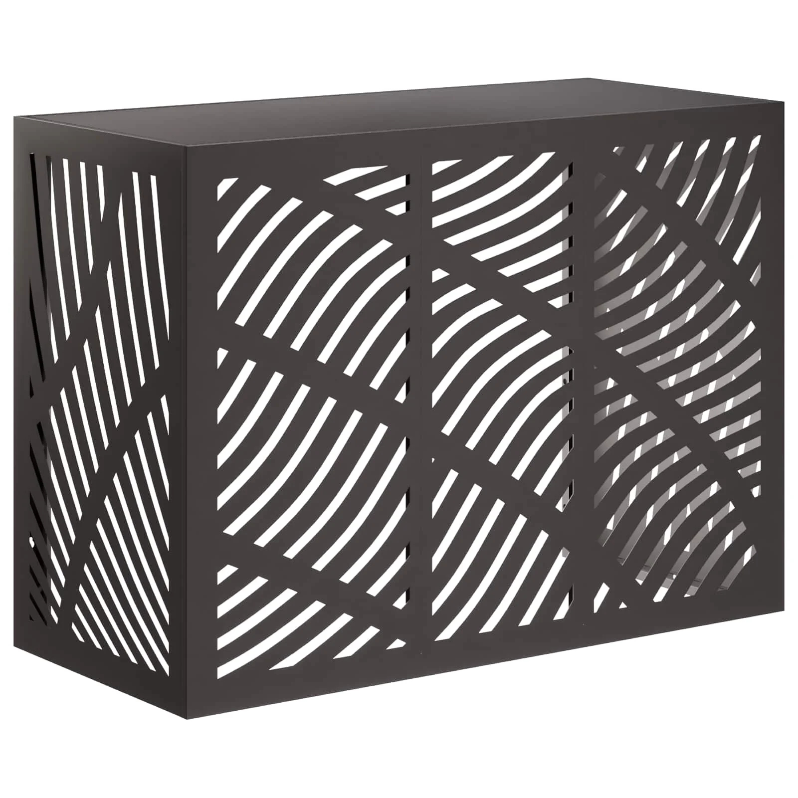 vidaXL Покритие за климатик Черно 110 x 50 x 80 cm Стомана