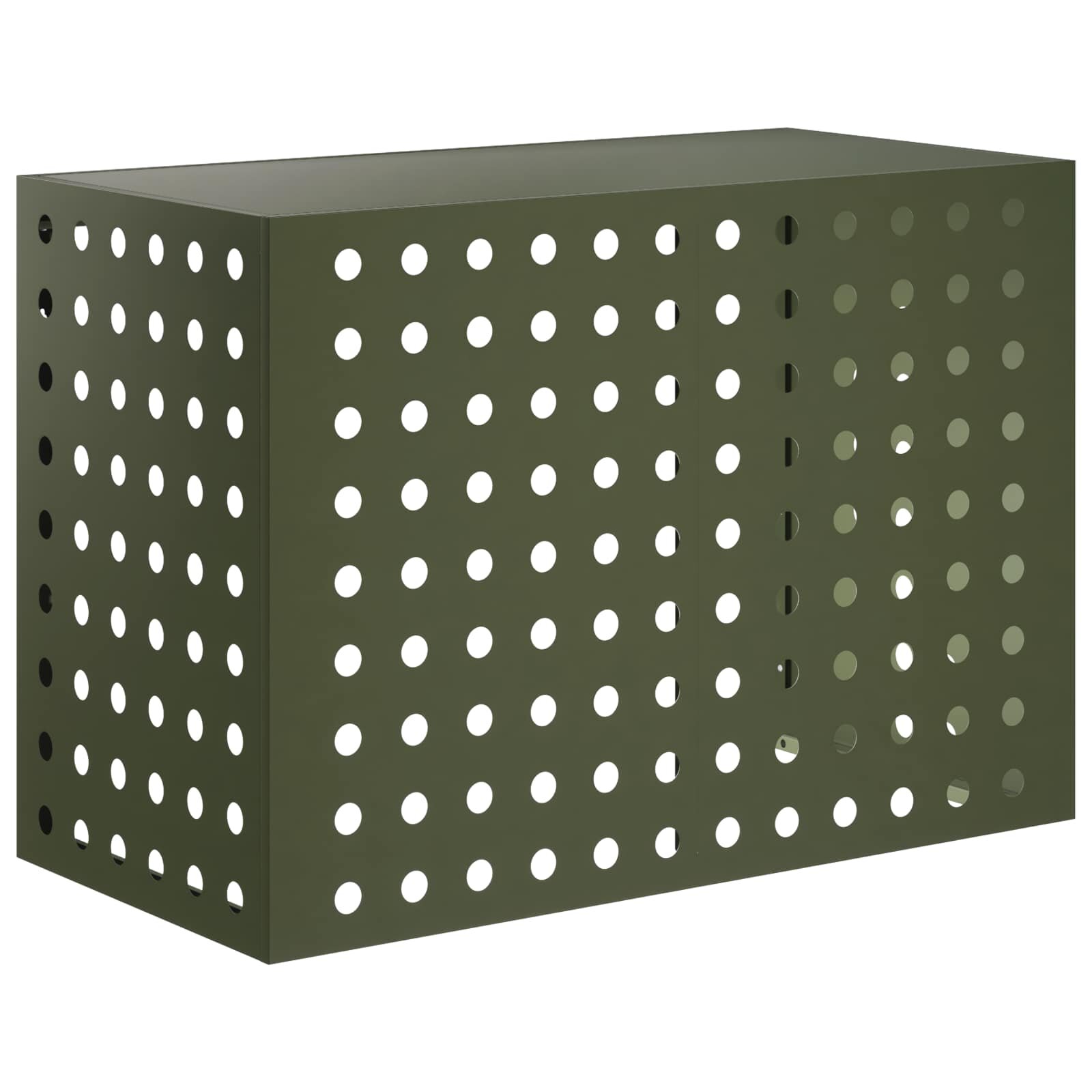vidaXL Покритие за климатик Маслиненозелено 100 x 50 x 70 cm Стомана