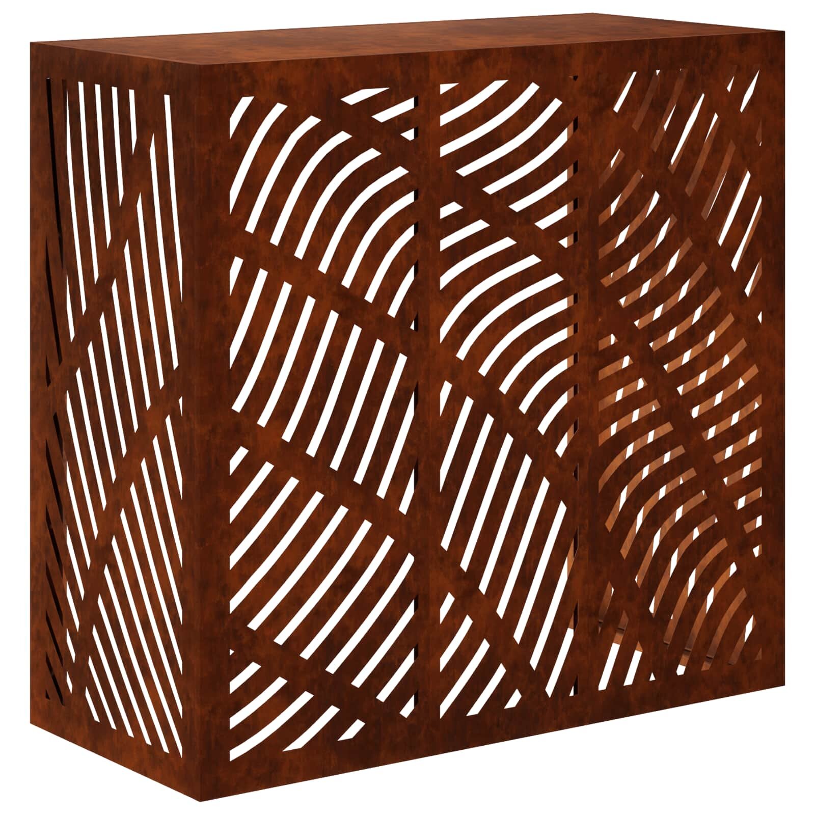 vidaXL Покритие за климатик Ръждясало 110 x 50 x 105 см