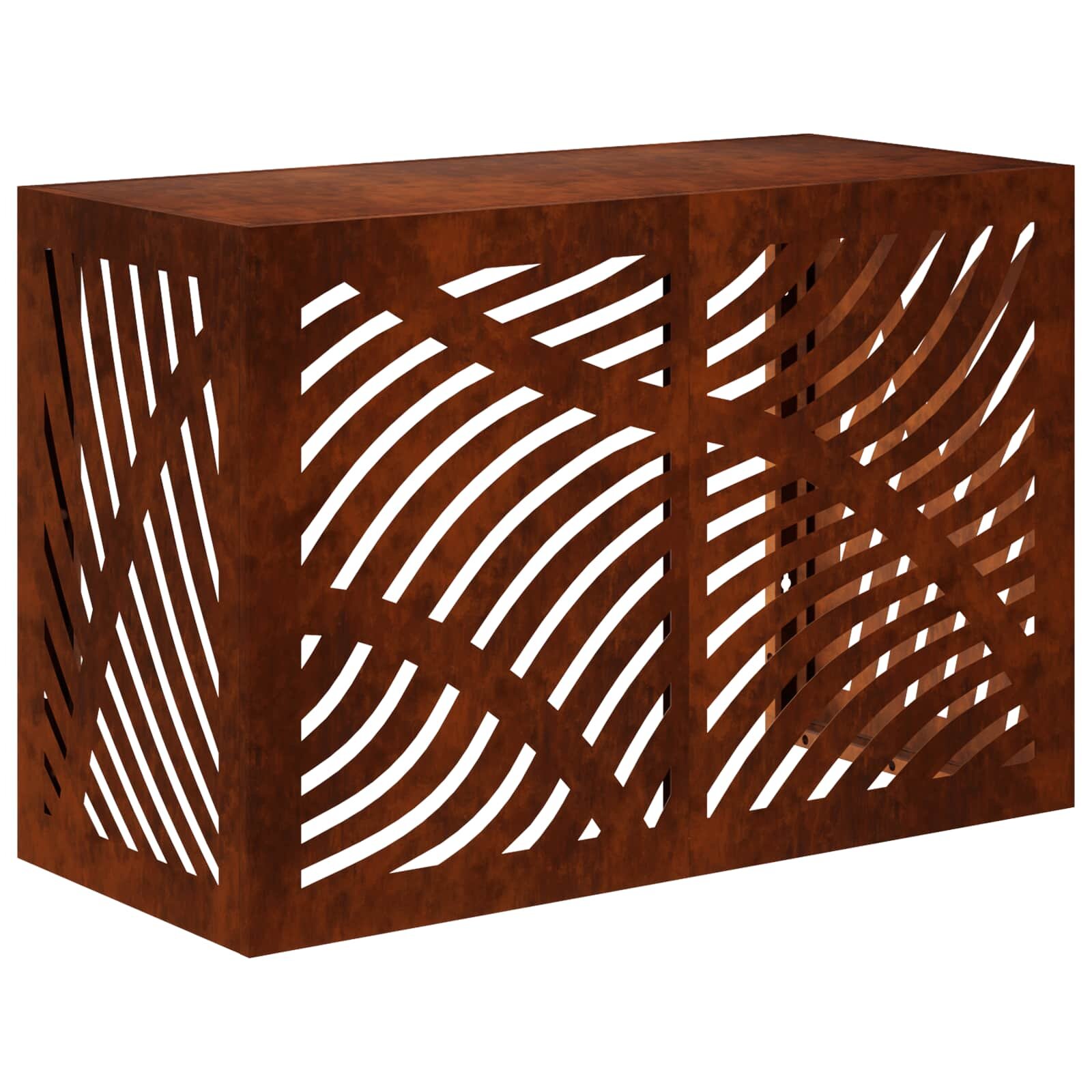 vidaXL Покритие за климатик Ръждясало 90 x 40 x 60 см