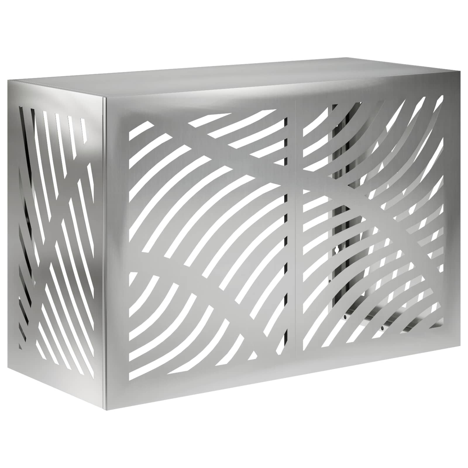 vidaXL Покритие за климатик Сребристо 90 x 40 x 60 см
