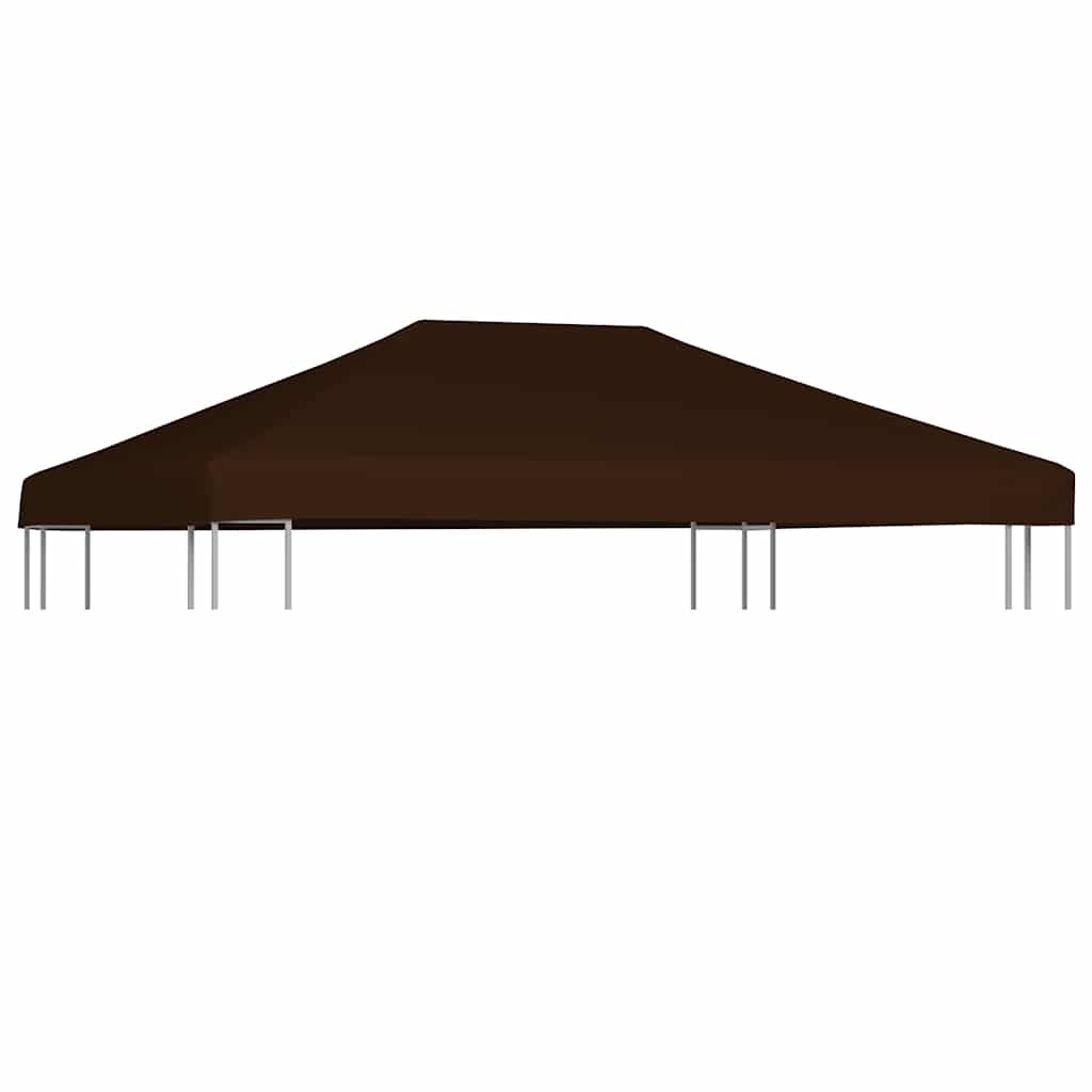 vidaXL Покрив за шатра 310 г/м² 3x4 м кафяв