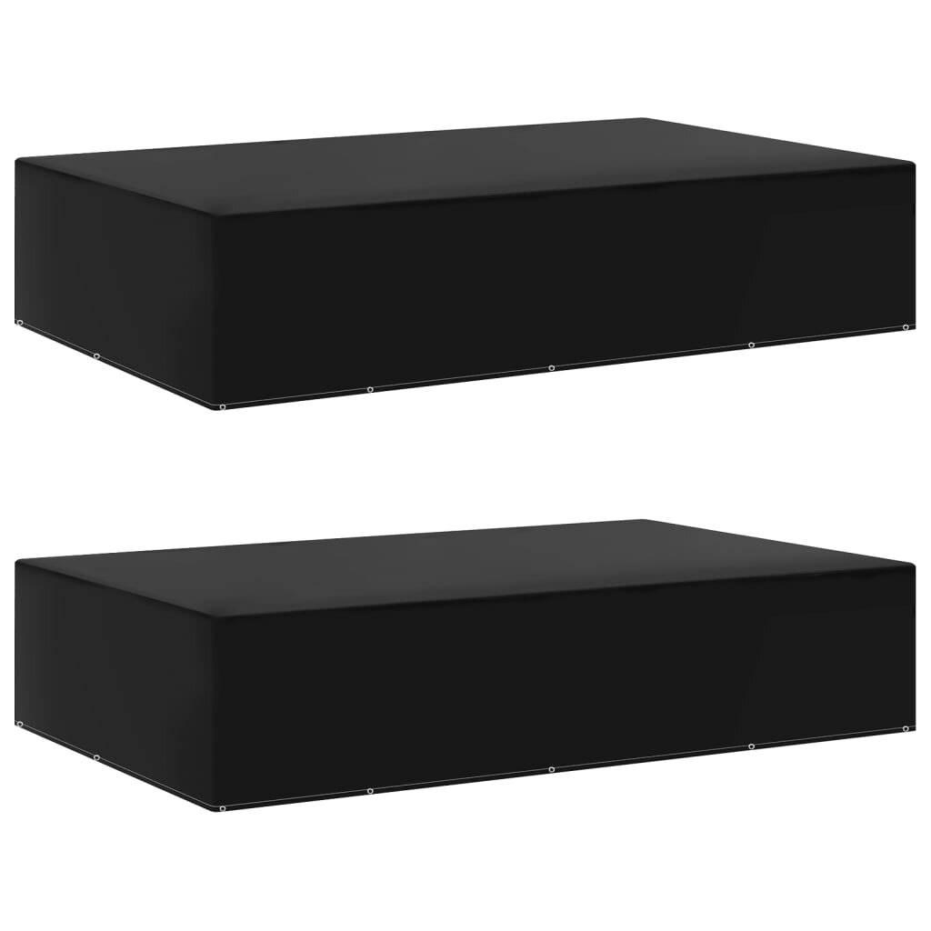 vidaXL Покривала за градински мебели 2 бр 12 капси 325x205x70 см