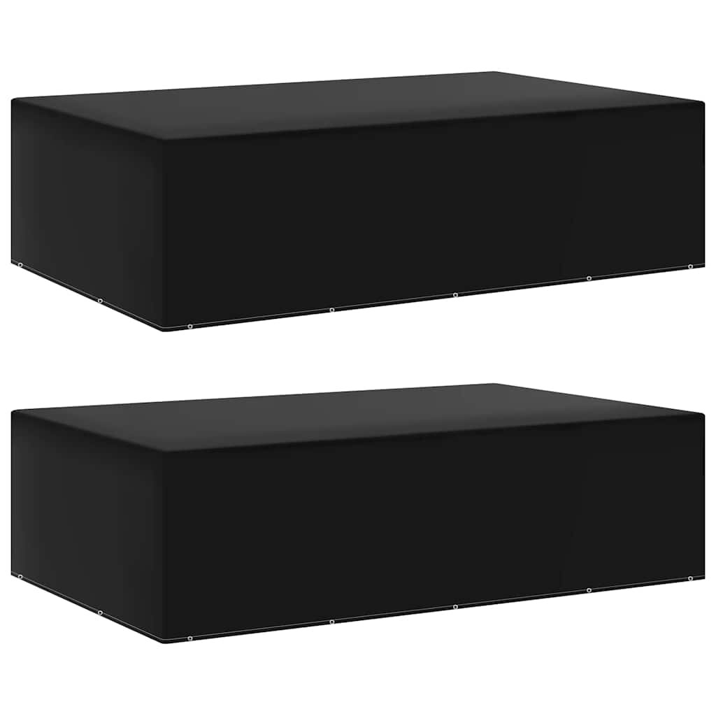 vidaXL Покривала за градински мебели 2 бр 12 капси 325x205x90 см