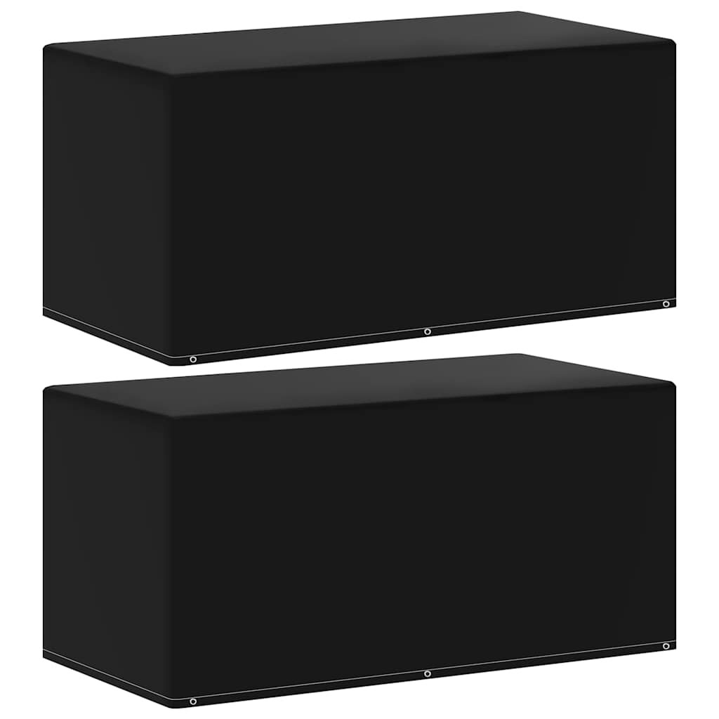 vidaXL Покривала за градински мебели 2 бр 6 капси 160x80x75 см