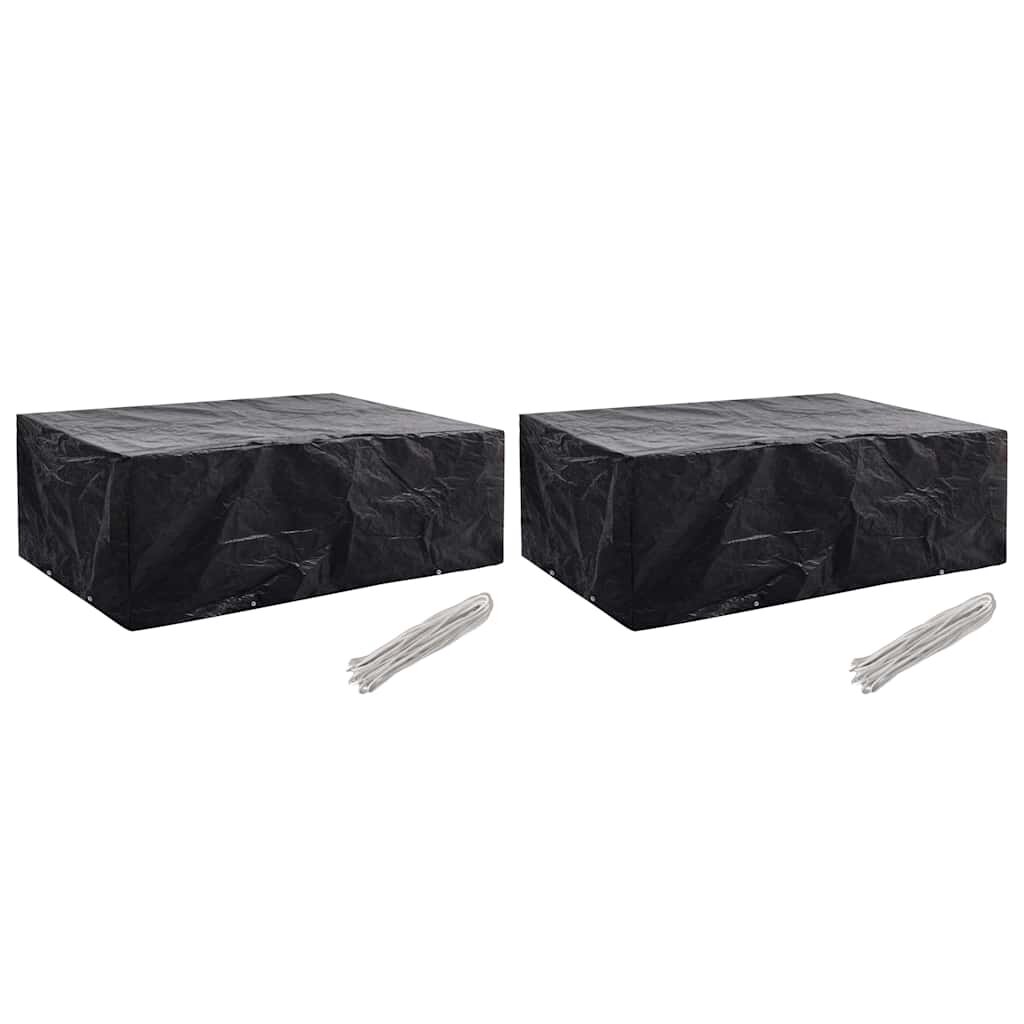 vidaXL Покривала за градински мебели 2 бр 8 капси 242x162x100 см