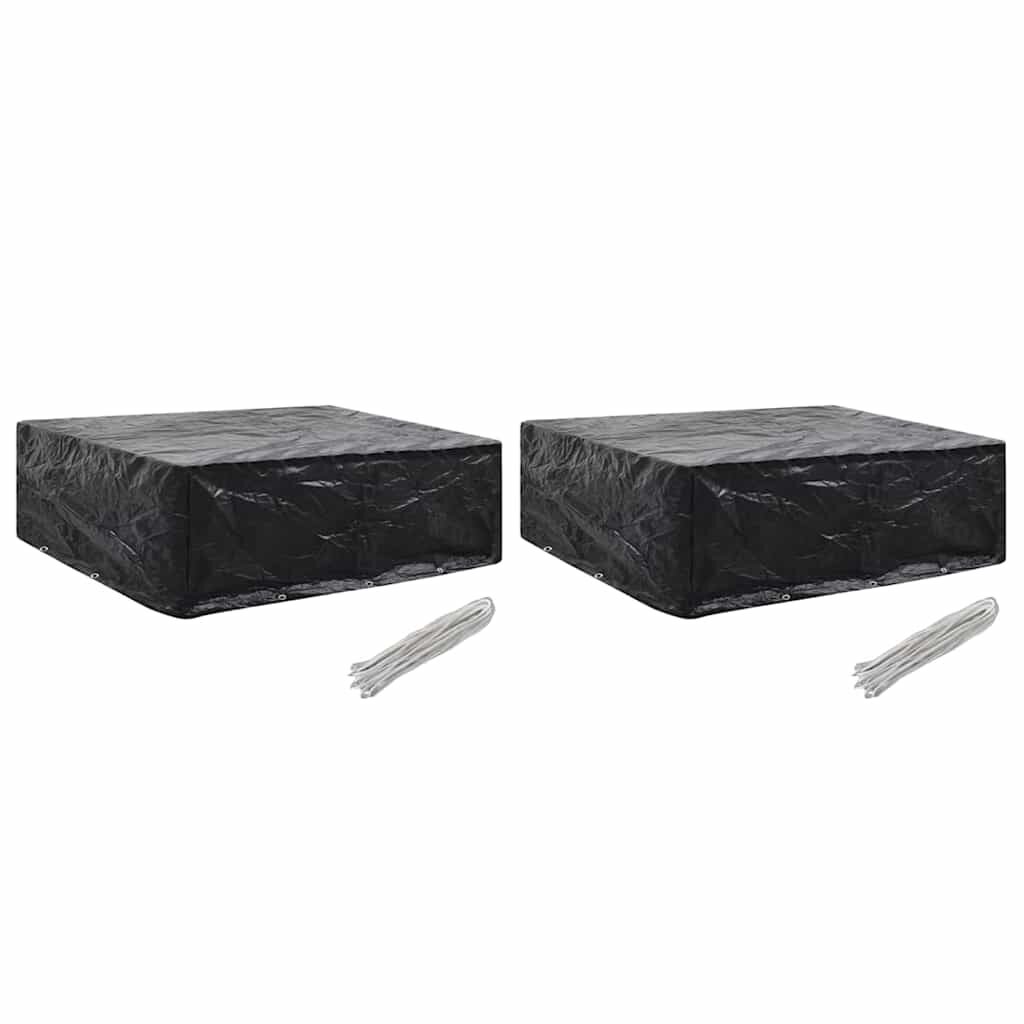 vidaXL Покривала за градински мебели 2 бр 8 капси 250x210x90 см