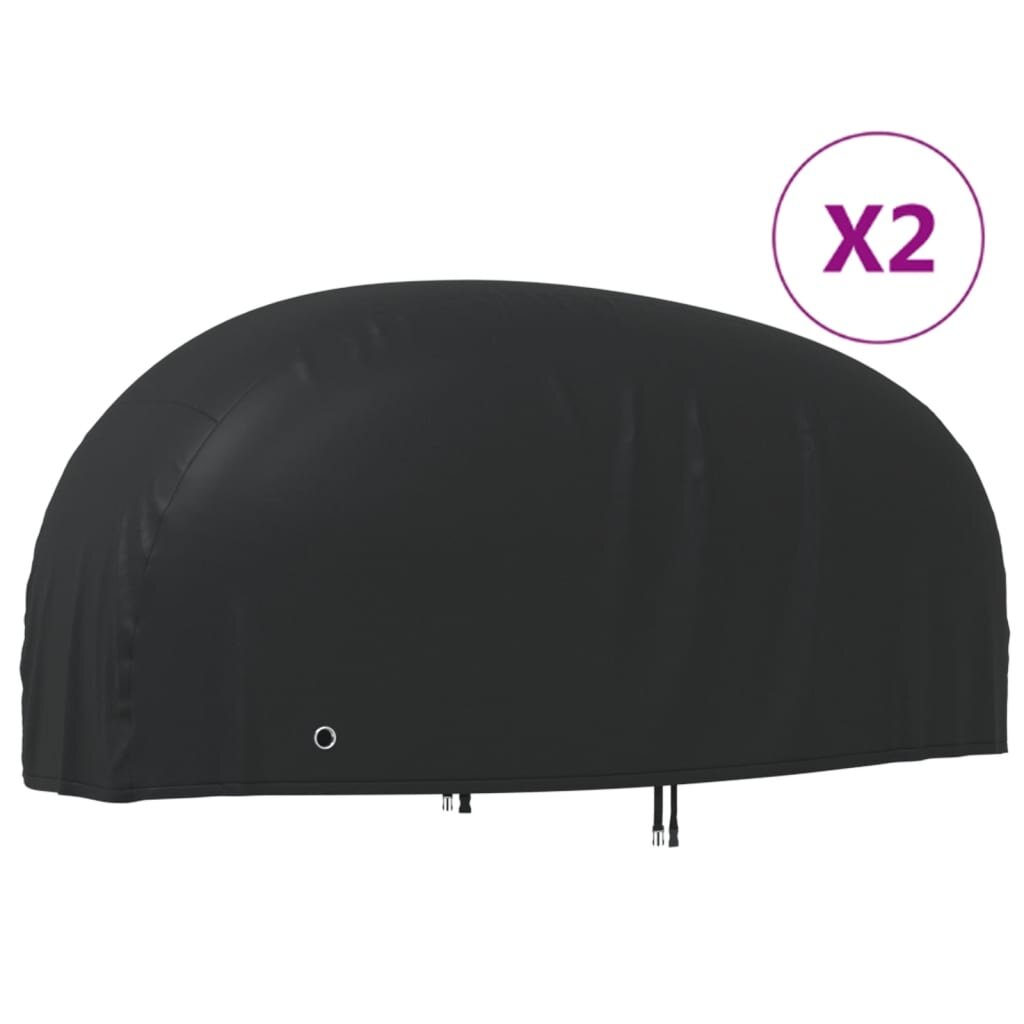 vidaXL Покривала за мотоциклети 2 бр 230x95x125 см 210D Оксфорд плат