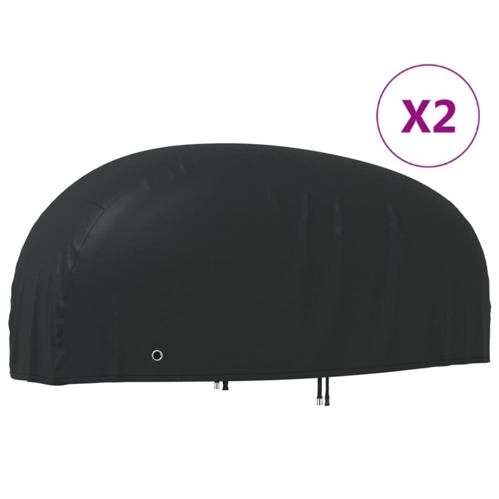 vidaXL Покривала за мотоциклети 2 бр 245x105x125 см 210D Оксфорд плат