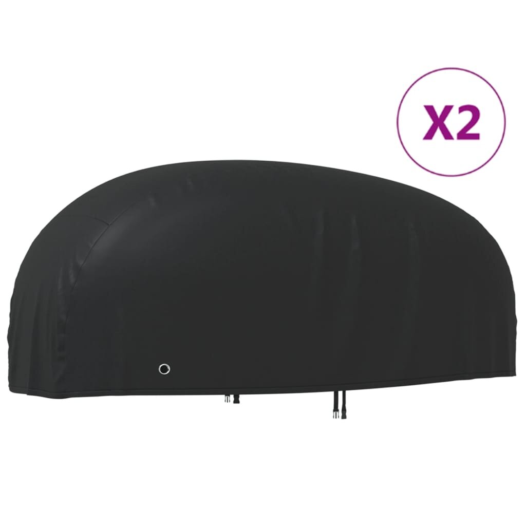 vidaXL Покривала за мотоциклети 2 бр 295x110x140 см 210D Оксфорд плат