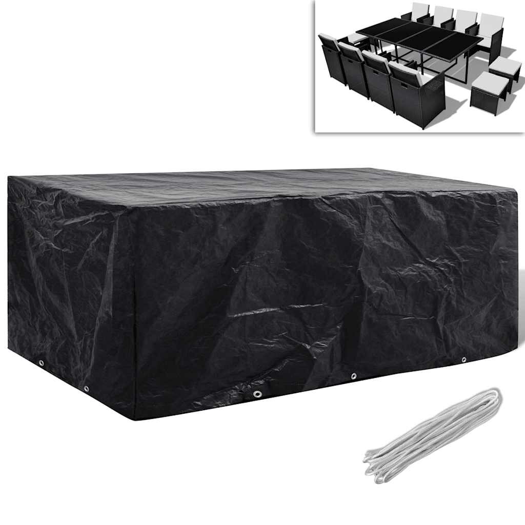 vidaXL Покривало за градински мебели 8 капси 229 x 113 x 73 см