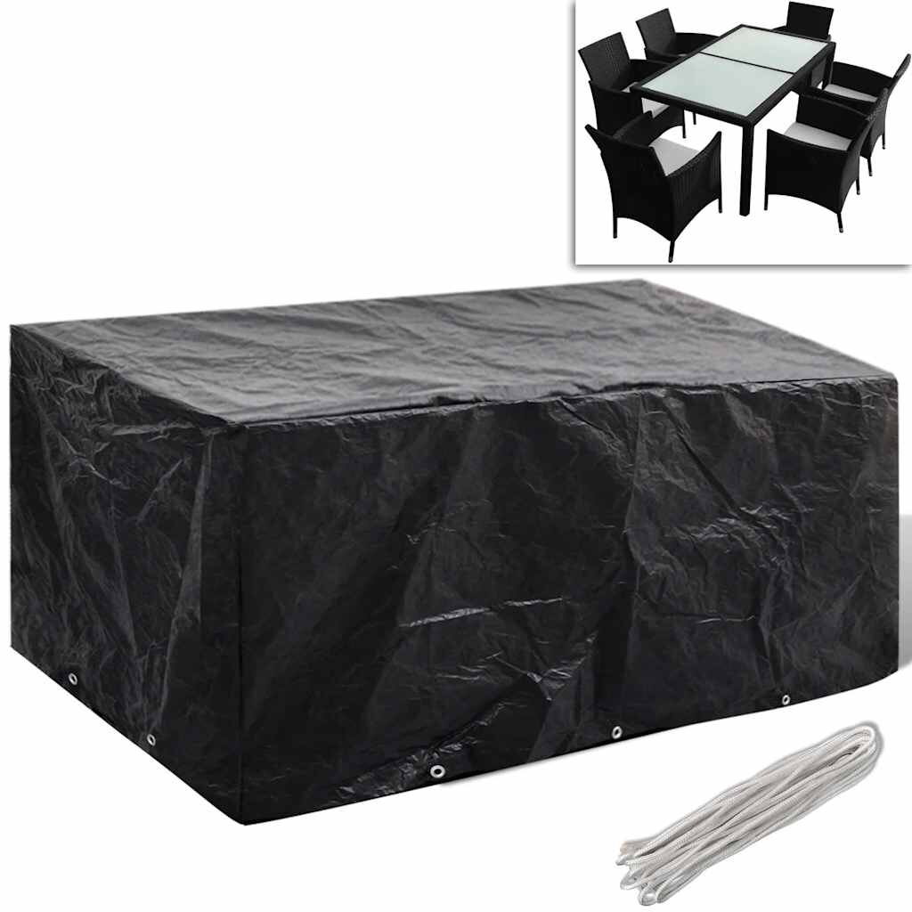 vidaXL Покривало за градински мебели 8 капси 240 x 140 x 90 см