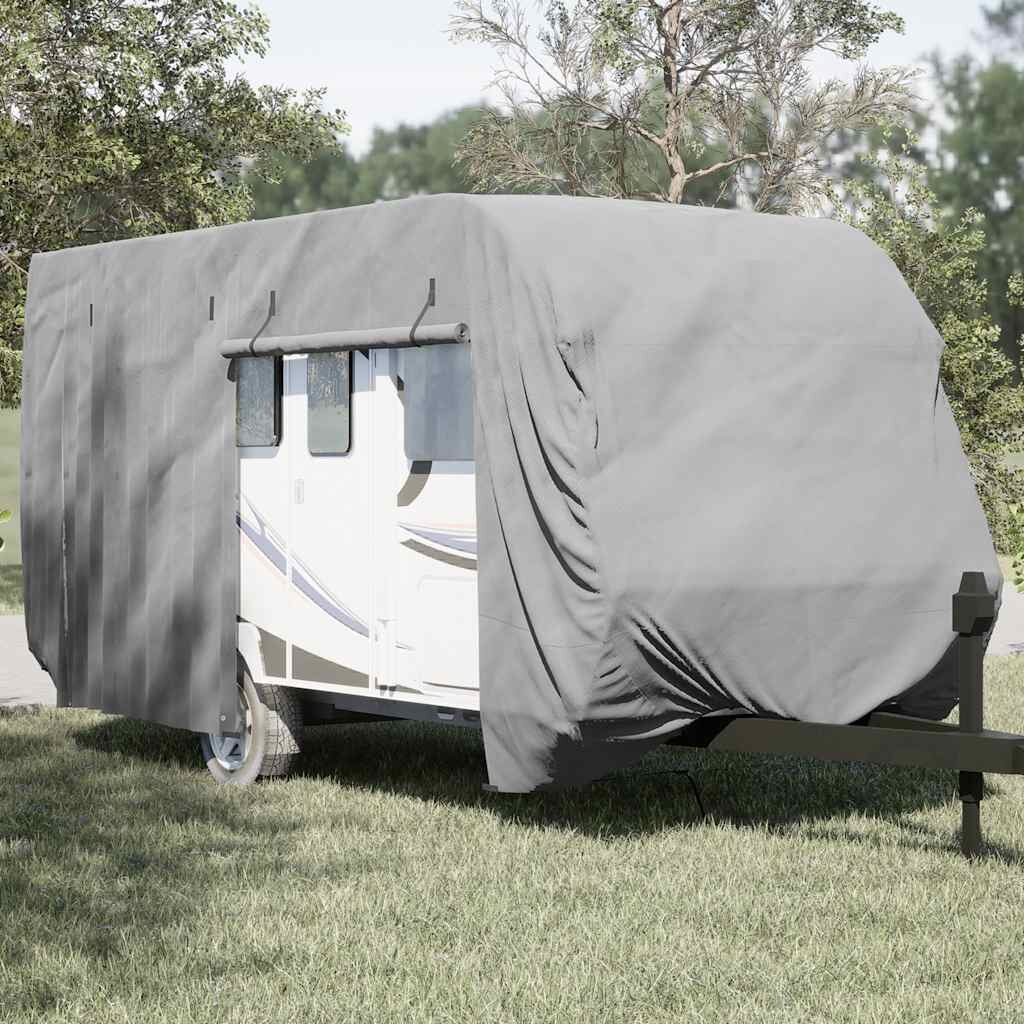 vidaXL Покривало за каравана сиво 610x250x220 cm Нетъкана материя