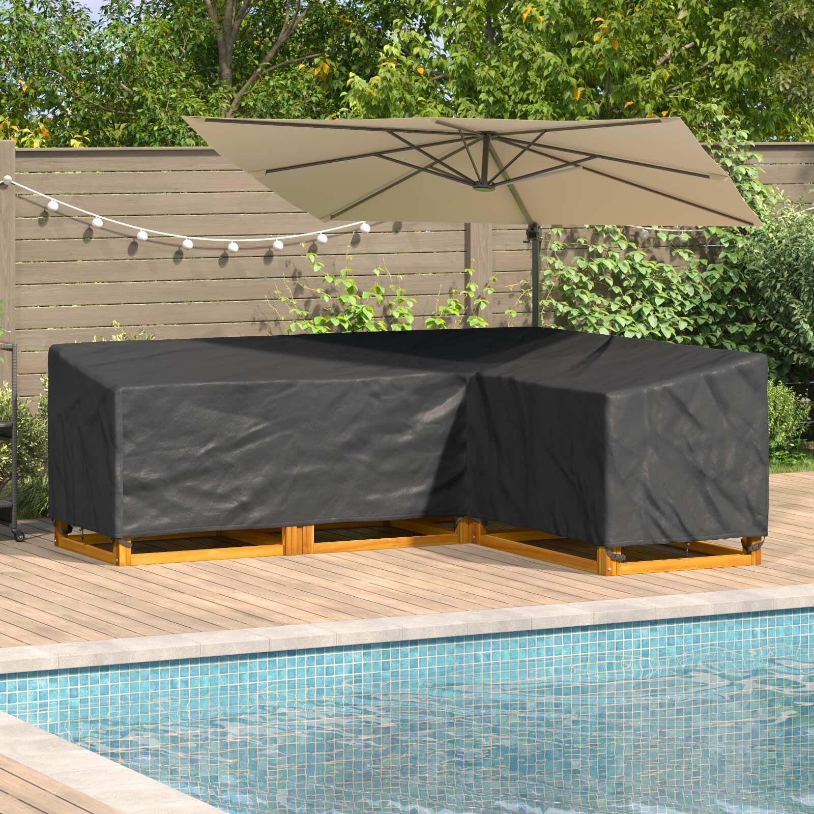 vidaXL Покривало за мебели 260 x 210 x 80 cm 420D оксфордска тъкан