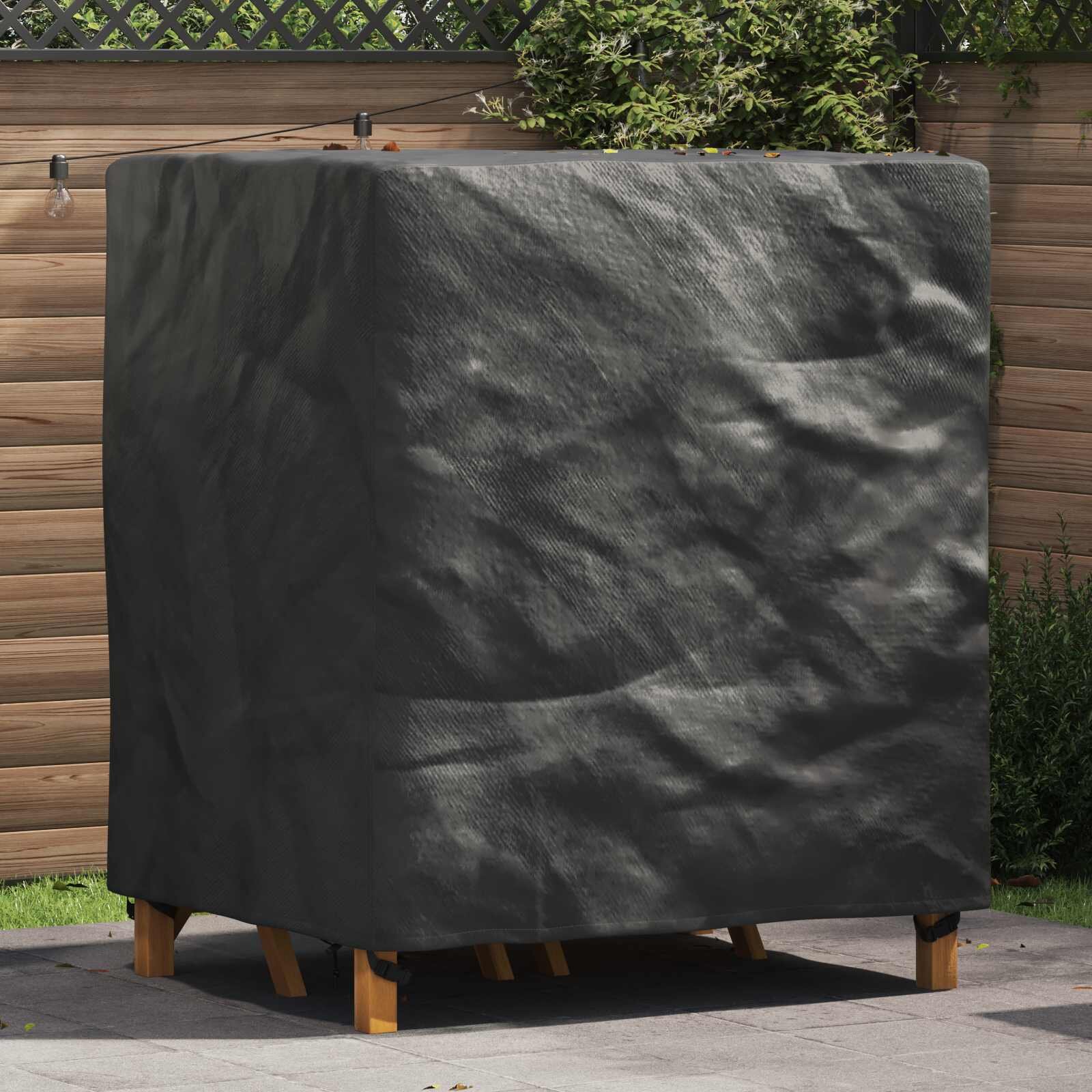 vidaXL Покривало за мебели Едноцветен Черно 116 x 100 x 120 см 210D
