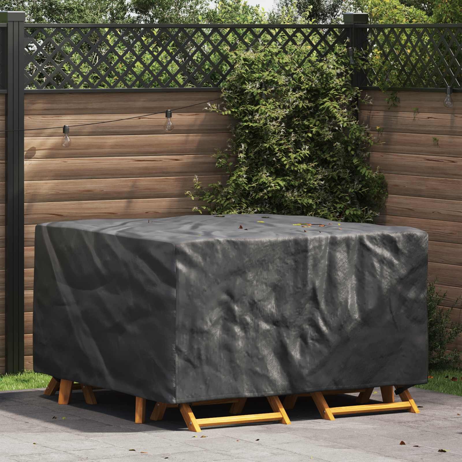 vidaXL Покривало за мебели Едноцветен Черно 150 x 150 x 75 cm 210D